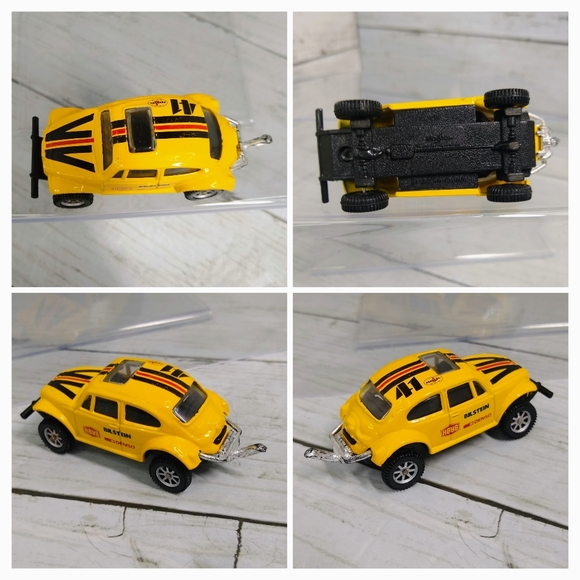 Maisto Diecast Metal Plastic Yellow Black 3"l VW Baja Bug Rally Toy Car - Picture 2 of 9